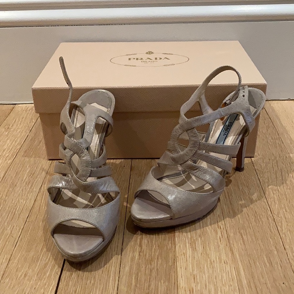 Prada beige heels